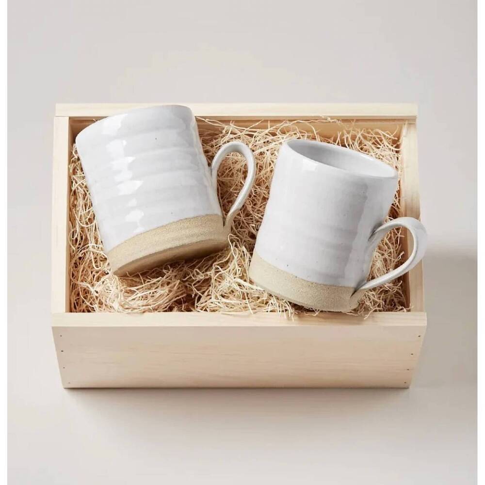 NEW FARMHOUSE POTTERY silo mug gift set in white
